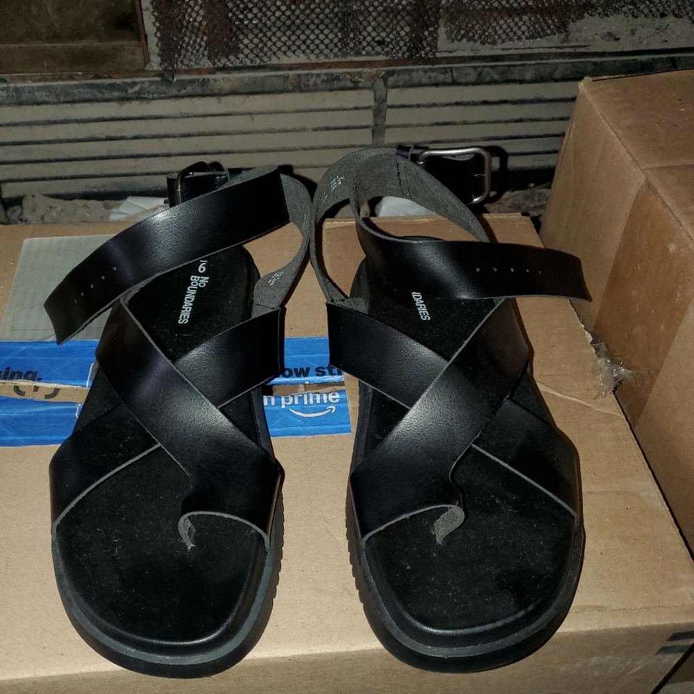 No Boundaries Black Sandals